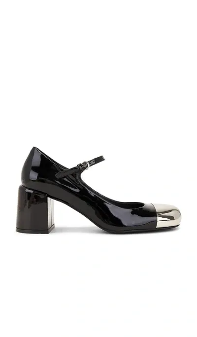 Jeffrey Campbell Spinnet Pump In Black Patent Silver Combo