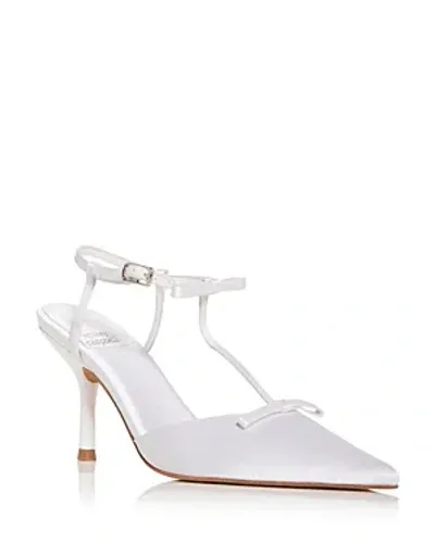 Jeffrey Campbell Women's Playhouse Pointed Toe Pumps In White Silk