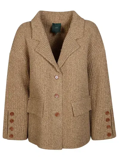 Jejia Camille Blazer In Maglia In Beige