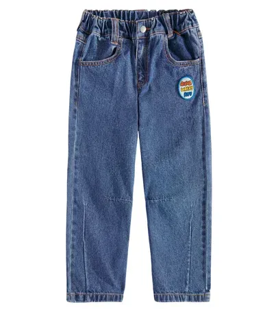 Jellymallow Kids' Friends Wide-leg Jeans In Blue