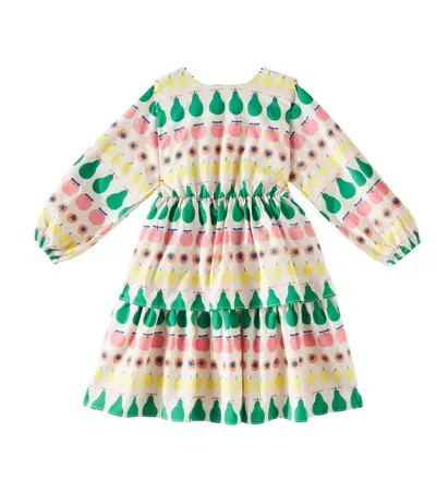 Jellymallow Kids' Fruity Printed Cotton Dress In Multicoloured