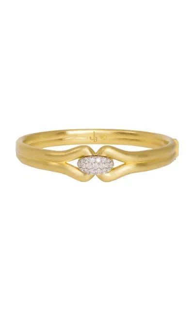 Jenna Blake Love Knot 18k Yellow Gold Diamond Bangle