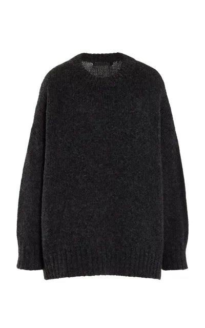 Jenni Kayne Alpaca Cocoon Crewneck In Black