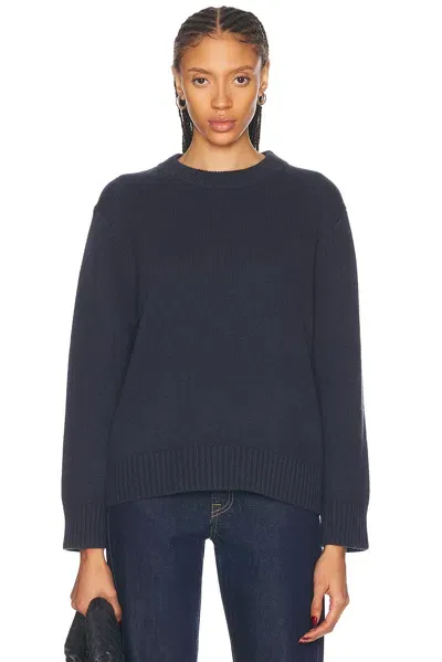 Jenni Kayne Cashmere Oversized Crewneck Sweater In Heather Navy