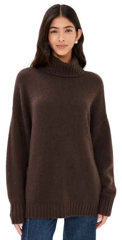 Jenni Kayne Cashmere Porter Turtleneck Chocolate