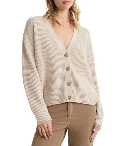 Jenni Kayne Cashmere V Neck Cardigan Sweater In Oatmeal