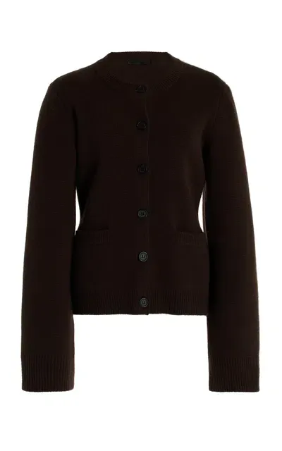 Jenni Kayne Cooper Wool-cashmere Cardigan In Brown