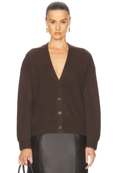 Jenni Kayne Cropped Cashmere Cocoon Cardigan In Chocolate