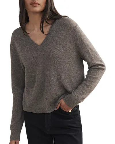 Jenni Kayne Flynn Cashmere Sweater Grey In Shadow