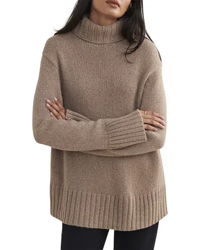 Jenni Kayne Jet Cashmere Turtleneck Sweater In Almond