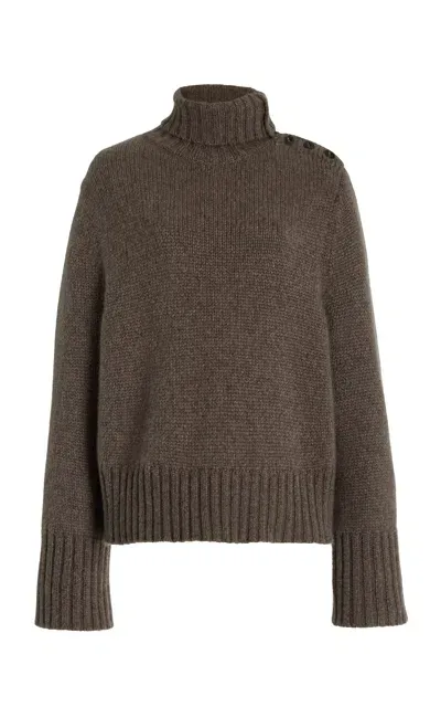 Jenni Kayne Jet Cashmere Turtleneck Top In Brown