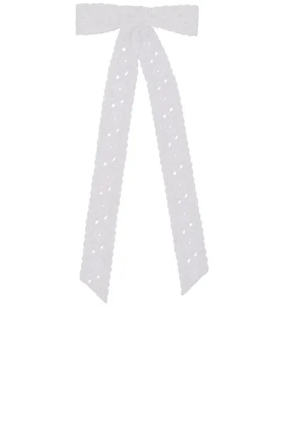 Jennifer Behr Dolly Lace Bow Barrette In White