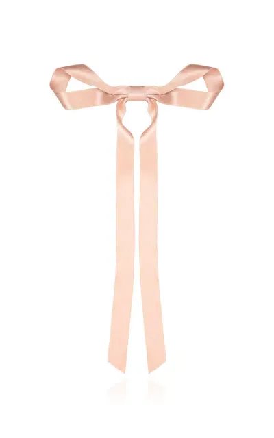 Jennifer Behr Gretta Silk Bow Barrette In Pink