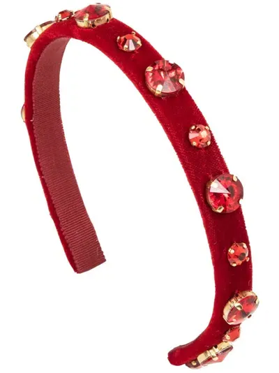 Jennifer Behr Kendall Headband In Red