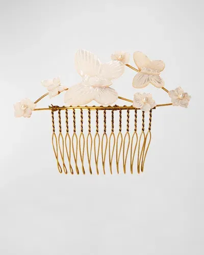 Jennifer Behr Makenna Pearly Comb In Mother Of Pearl