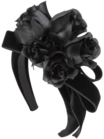 Jennifer Behr Rosalinda Headband In Black