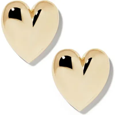 Jennifer Fisher Puffy Heart Drop Earrings In Gold