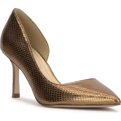 Jessica Simpson Darnis Pointed Toe Half D'orsay Pump In Bronze