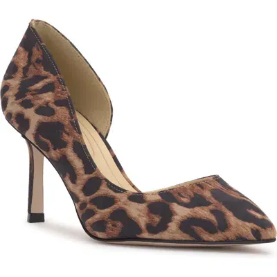 Jessica Simpson Darnis Pointed Toe Half D'orsay Pump In Natural Fabric