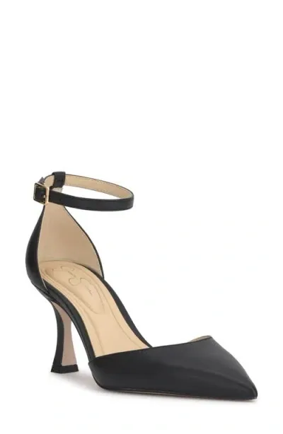 Jessica Simpson Foxena Ankle Strap Pointed Toe Pump In Black