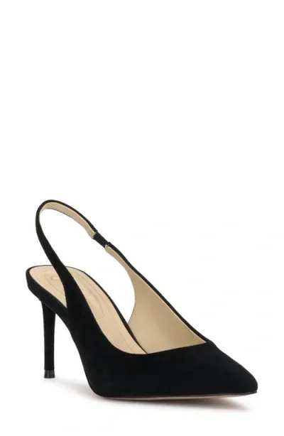 Jessica Simpson Souli Slingback Pointed Toe Pump In Black Suede