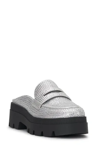 Jessica Simpson Uma 2 Platform Mule In Silver