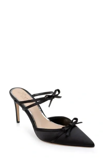 Jewel Badgley Mischka Klarise Pointed Toe Pump In Black Satin