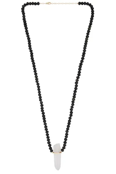 Jia Jia Tigers Eye Crystal Quartz Charm Necklace In Black