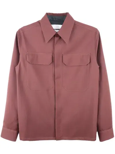 Jil Sander Gabardine Shirt In ブラウン