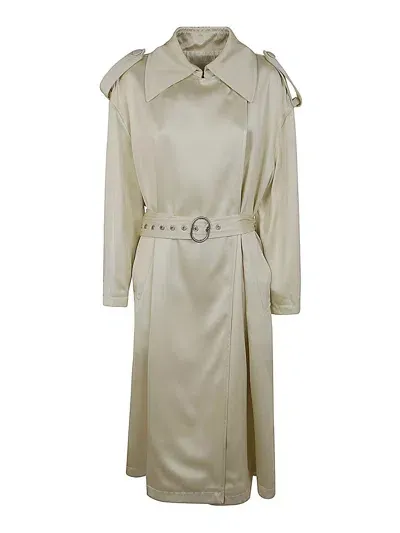 Jil Sander Trench Coat In Green