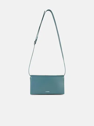 Jil Sander 'all Day Buckle' Blue Leather Bag