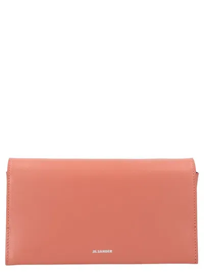 Jil Sander 'all Day Chain Wallet Bag' Crossbody Bag In Pink