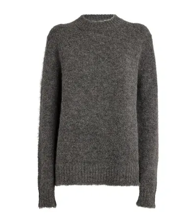 Jil Sander Alpaca-virgin Wool Sweater In Grey