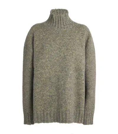 Jil Sander Alpaca-wool Oversized Sweater In Grey