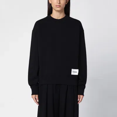 Jil Sander Black Cotton Crewneck Sweatshirt