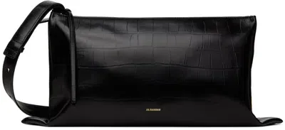 Jil Sander Black Empire Medium Bag In 001 Black