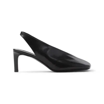 Jil Sander 75mm Squared-toe Sling Back Pumps In Black