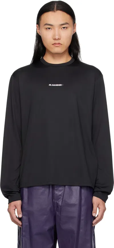 Jil Sander Black Long Sleeve T-shirt In 001 Black