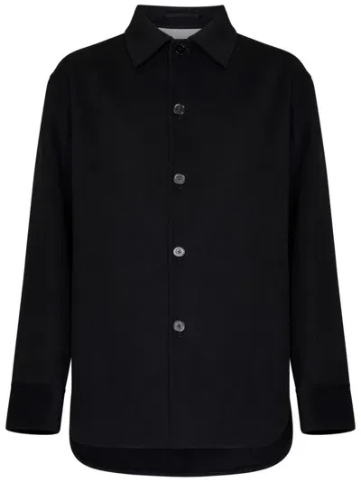 Jil Sander Black Long-sleeved Outer Shirt