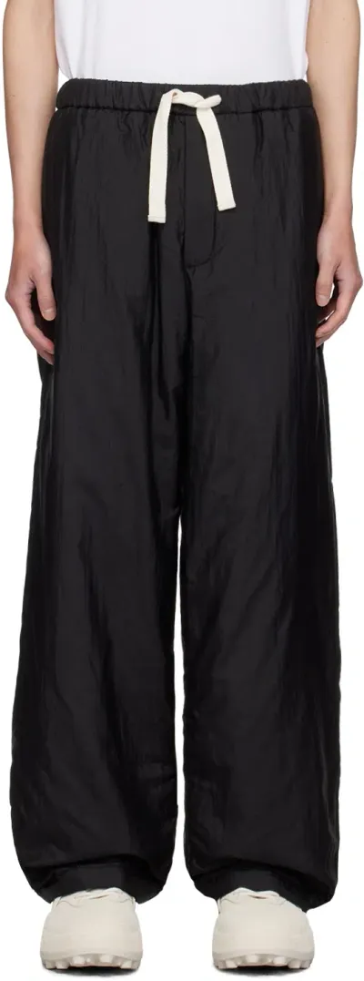 Jil Sander Black Padded Trousers In 001 Black