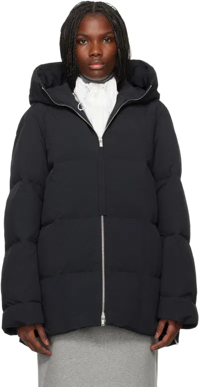 Jil Sander Black Quilted Down Jacket In 001 Black