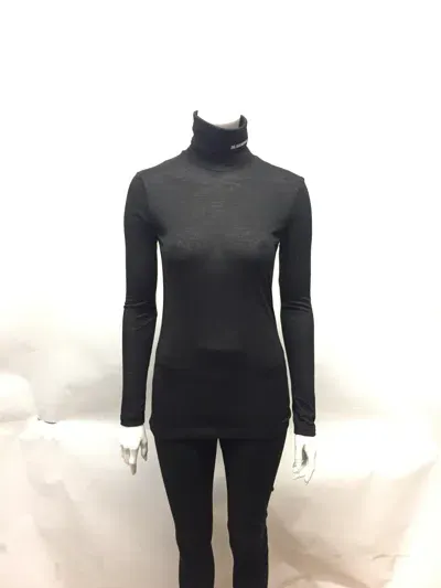 Jil Sander Black Wool-blend Turtleneck Sweater