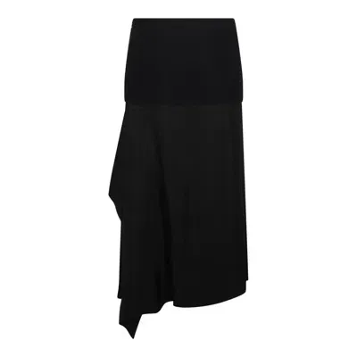 Jil Sander Black Wool Skirt