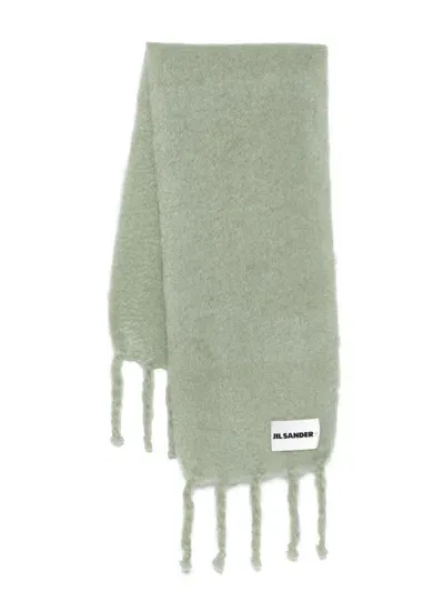 Jil Sander Brushed-finish Scarf In Green