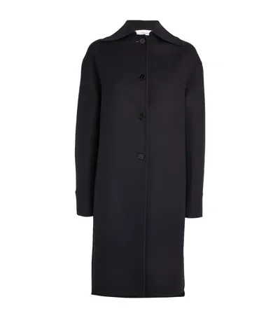 Jil Sander Cashmere Coat In Blue