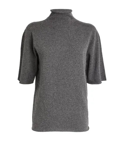 Jil Sander Cashmere High-neck Sweater In Gray