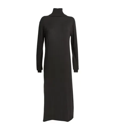 Jil Sander Cashmere Midi Dress In Black