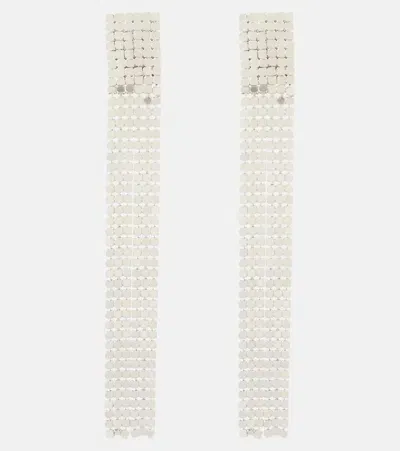 Jil Sander Chainmail Drop Earrings In Silver