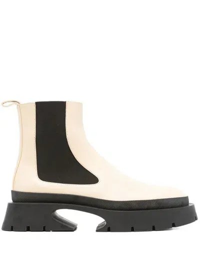 Pre-owned Jil Sander Chunky-sole Chelsea Boots In Neutrals