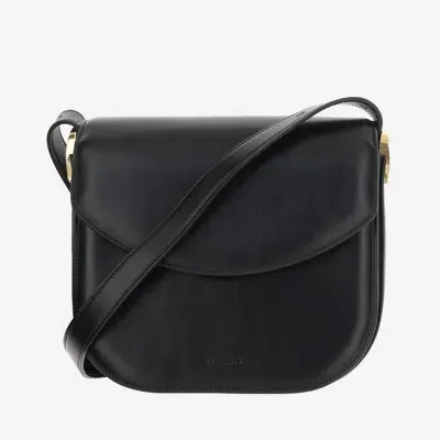 Jil Sander Coin Medium Shoulder Bag In Black